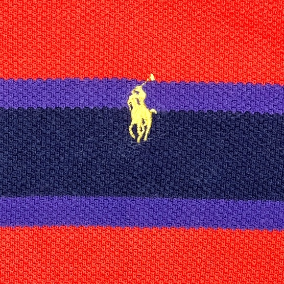 Polo Ralph Lauren Rugby Shirt Mens Long Sleeve Size Medium Golden Pony - Picture 4 of 9